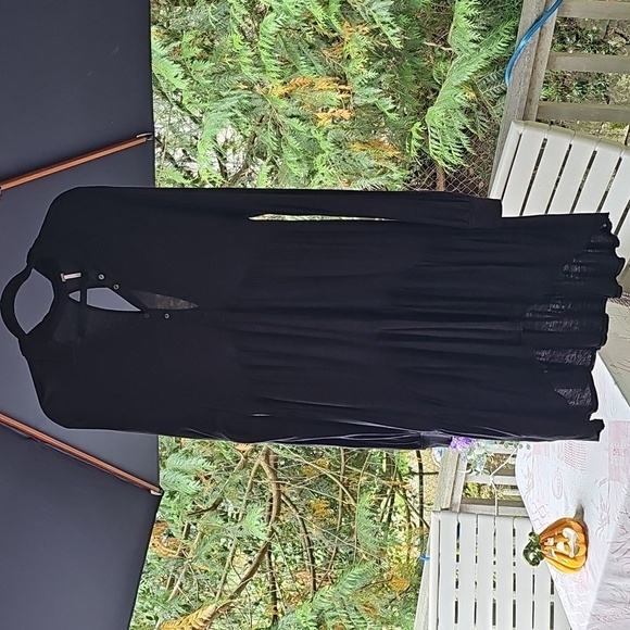 FREE PEOPLE TIERED TUNIC LONG DRESS IN BLACK - Picture 8 of 16